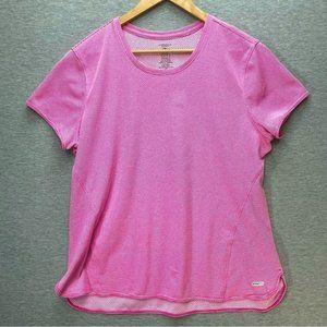 ATHLETIC Works Dri-More Womens Heathered Pink Top Size XL
